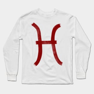 Red Pisces Long Sleeve T-Shirt